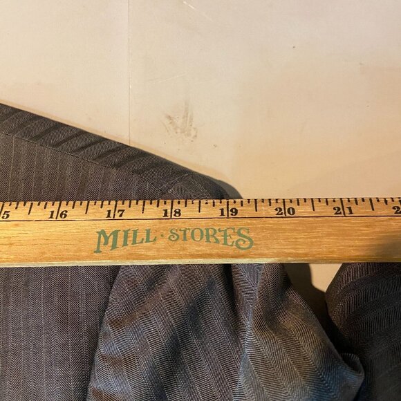 Yves Saint Laurent Men 42R Suit Jacket YSL Button Blazer Sport Coat Gray Stripe - Picture 7 of 12